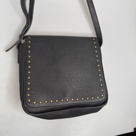 Hayden Harnett Crossbody Black Strap brass Hardware Shoulder Bag HH13764 - Picture 3 of 11